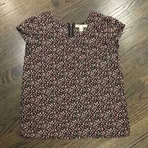 Floral Black and Pink Women's Top